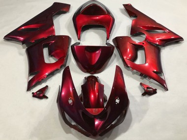 Best 2005-2006 Kawasaki ZX6R Motorcycle Fairings - Metallic Red UK