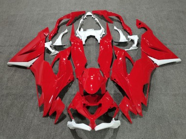 Best 2019-2022 Kawasaki ZX6R Motorcycle Fairings - White Red UK