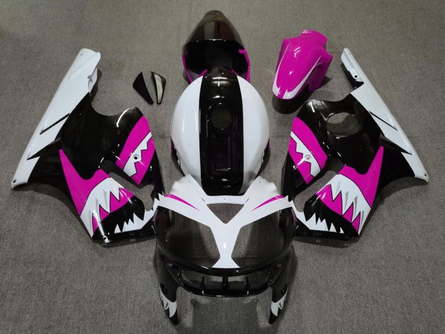 2002-2006 Kawasaki ZX12R Motorcycle Fairings - Pink Black White Shark UK