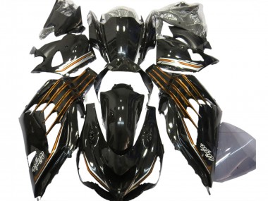 Best 2012-2024 Kawasaki ZX14R Motorcycle Fairings - Glossy Black Orange UK