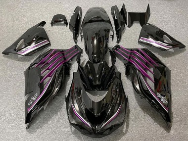 Best 2012-2024 Kawasaki ZX14R Motorcycle Fairings - Glossy Black Purple UK
