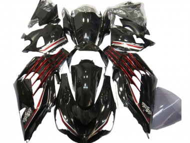 Best 2012-2024 Kawasaki ZX14R Motorcycle Fairings - Glossy Black Red UK