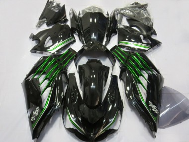 Best 2012-2024 Kawasaki ZX14R Motorcycle Fairings - Glossy Black Green UK