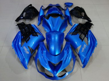 Best 2012-2024 Kawasaki ZX14R Motorcycle Fairings - Blue Black UK
