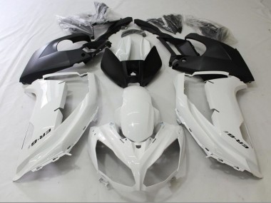 Best 2009-2011 Kawasaki Ninja ER6F Motorcycle Fairings - Glossy White Matte Black UK