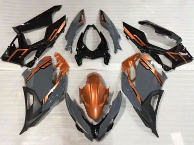 Best 2018-2024 Kawasaki Ninja 400 Motorcycle Fairings - Orange Nardo Grey Glossy Black UK