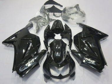 Best 2008-2012 Kawasaki Ninja 250 Motorcycle Fairings - Glossy Black White Ninja UK