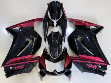 Best 2008-2012 Kawasaki Ninja 250 Motorcycle Fairings - Glossy Black Red UK