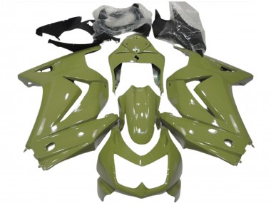Best 2008-2012 Kawasaki Ninja 250 Motorcycle Fairings - Olive Green UK