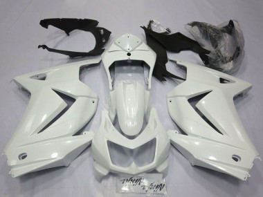Best 2008-2012 Kawasaki Ninja 250 Motorcycle Fairings - Glossy White UK