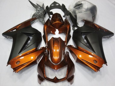 Best 2008-2012 Kawasaki Ninja 250 Motorcycle Fairings - Orange Matte Black UK