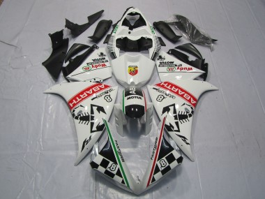Best 2012-2014 Yamaha R1 Motorcycle Fairings - White Red Green Black Abarth Wudy Motul UK