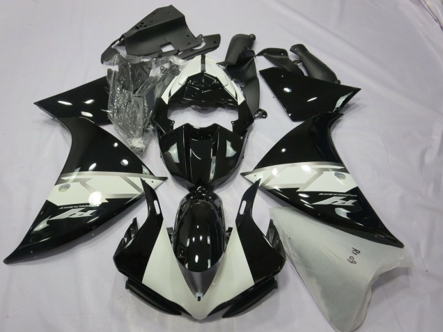 2012-2014 Yamaha R1 Motorcycle Fairings - Glossy Black White Silver UK