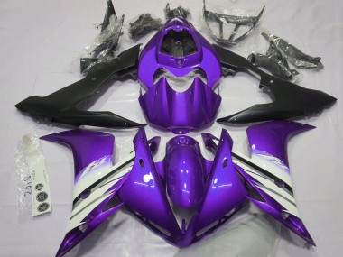 Best 2004-2006 Yamaha R1 Motorcycle Fairings - Purple White Matte Black UK
