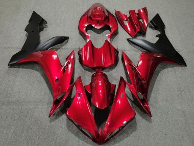 Best 2004-2006 Yamaha R1 Motorcycle Fairings - Candy Red Matte Black UK