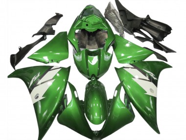 Best 2012-2014 Yamaha R1 Motorcycle Fairings - Green White UK