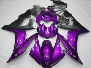 Best 2004-2006 Yamaha R1 Motorcycle Fairings - Purple Matte Black UK