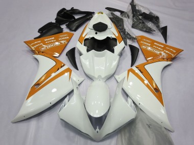 Best 2012-2014 Yamaha R1 Motorcycle Fairings - White Orange UK
