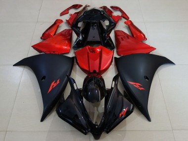 Best 2012-2014 Yamaha R1 Motorcycle Fairing - Glossy Black Matte Black Red UK