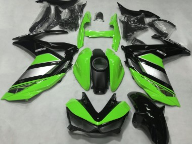Best 2015-2018 Yamaha R3 Motorcycle Fairings - Green Silver Glossy Black UK