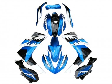 Best 2015-2018 Yamaha R3 Motorcycle Fairing - Blue White Black Shark UK
