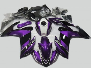 Best 2015-2018 Yamaha R3 Motorcycle Fairing - Purple White Glossy Black UK