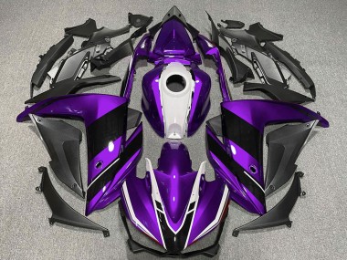 Best 2015-2018 Yamaha R3 Motorcycle Fairings - Purple White Glossy Black UK