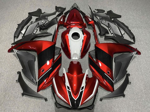 2015-2018 Yamaha R3 Motorcycle Fairings - Red White Glossy Black UK