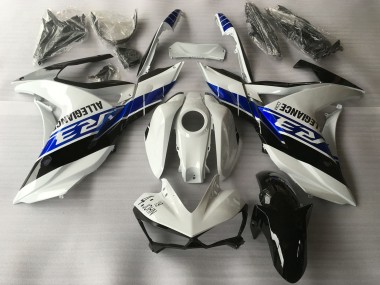 Best 2015-2018 Yamaha R3 Motorcycle Fairings - White Blue Black UK