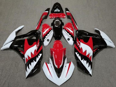 Best 2015-2018 Yamaha R3 Motorcycle Fairings - White Red Black Shark UK