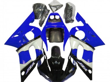 Best 1998-2002 Yamaha R6 Motorcycle Fairings - Blue White Glossy Black UK