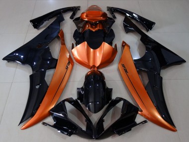 Best 2008-2016 Yamaha R6 Motorcycle Fairings - Orange Glossy Black UK