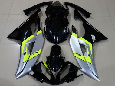 Best 2008-2016 Yamaha R6 Motorcycle Fairings - Silver Neon Green Glossy Black UK
