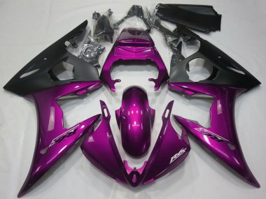 Best 2005 Yamaha R6 Motorcycle Fairings - Dark Pink Matte Black UK