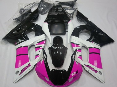 Best 1998-2002 Yamaha R6 Motorcycle Fairings - White Pink Glossy Black UK