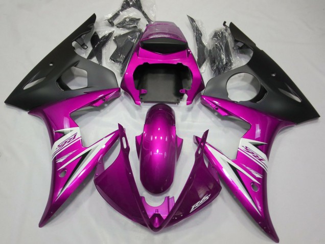 2003-2004 Yamaha R6 Motorcycle Fairings - Pink White Matte Black UK