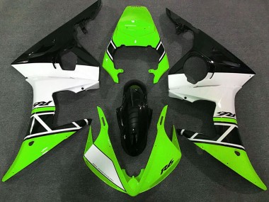 Best 2003-2004 Yamaha R6 Motorcycle Fairings - Green White Glossy Black UK