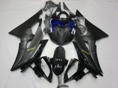 Best 2008-2016 Yamaha R6 Motorcycle Fairings - Glossy Black Matte Black Blue Gold Decals UK