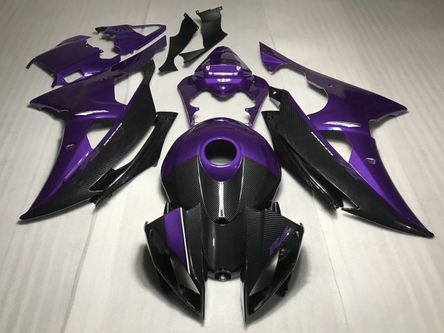 2008-2016 Yamaha R6 Motorcycle Fairings - Purple Carbon Fiber Style UK