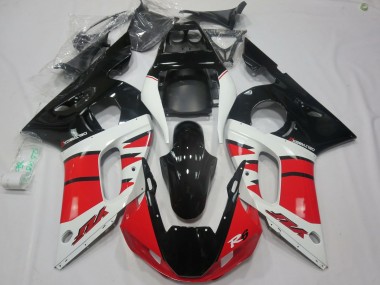 Best 1998-2002 Yamaha R6 Motorcycle Fairings - White Red Glossy Black UK