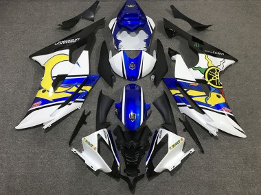 Best 2008-2016 Yamaha R6 Motorcycle Fairing - White Blue Black Yellow UK
