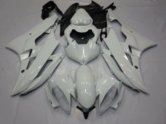 2006-2007 Yamaha R6 Motorcycle Fairings - Glossy White UK