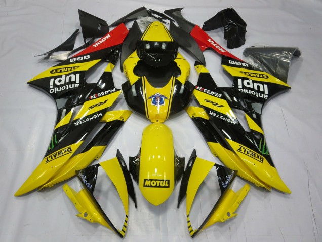 2006-2007 Yamaha R6 Motorcycle Fairings - Yellow Black Red Motul Monster UK