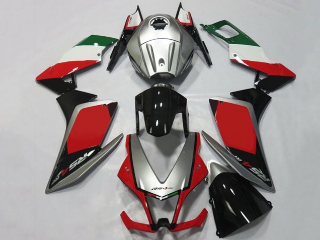 2012-2018 Aprilia RS4 125 Motorcycle Fairings - Silver Red Glossy Black UK