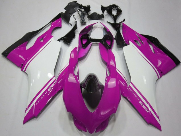 2011-2014 Ducati 1199 Motorcycle Fairings - Pink White Black UK