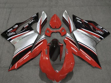 Best 2011-2014 Ducati 1199 Motorcycle Fairings - Red Silver Black Performance UK
