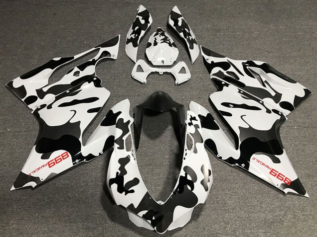 2011-2014 Ducati 899 Motorcycle Fairings - White Black Camouflage UK