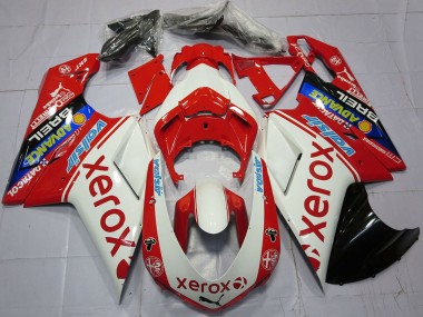 Best 2007-2014 Ducati 848 1098 1198 Motorcycle Fairings - White Red Blue Glossy Black Valsir Xerox UK
