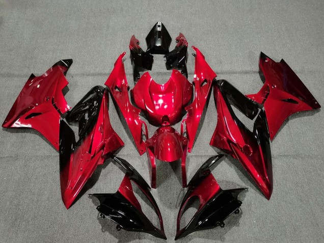 2009-2014 BMW S1000RR Motorcycle Fairings - Red Glossy Black UK
