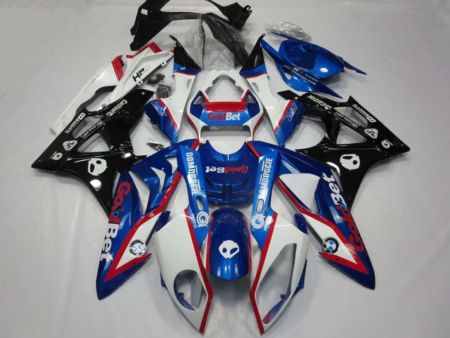 2009-2014 BMW S1000RR Motorcycle Fairings - White Red Blue Glossy Black GoldBet HP UK